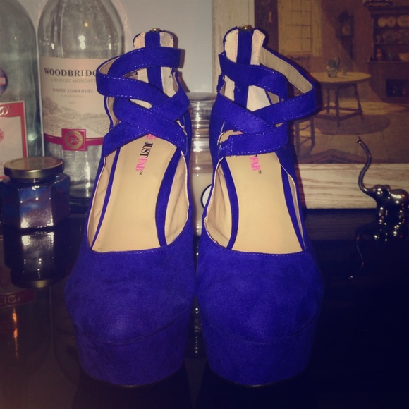 Royal Blue Wedges