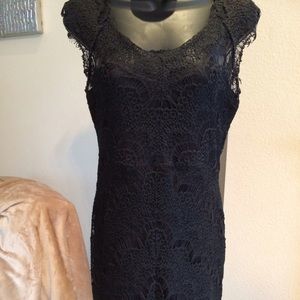 Free People Black Peek a Boo Lace dress  SM SALE