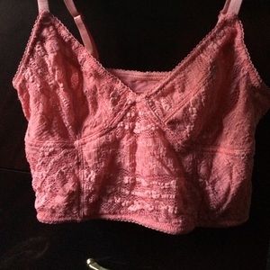 Pink lace bralette/bandeau