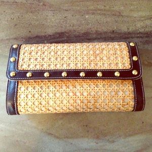 Basket weave summer clutch