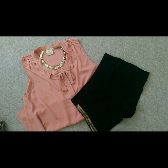 X SOLD X Salmon/pink sheer top