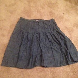 Denim Look Linen Skirt