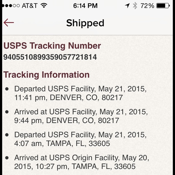 Tracking info💕😋👣🚚💨