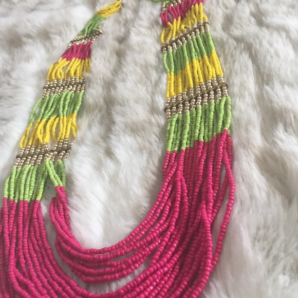 Beautiful beaded multi strand necklace - Picture 2 of 3