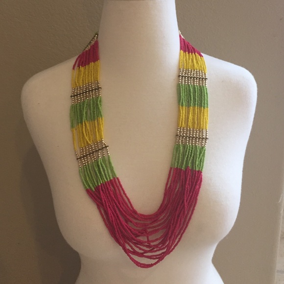 Beautiful beaded multi strand necklace - Picture 3 of 3