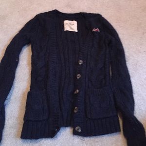 Navy knit cardigan
