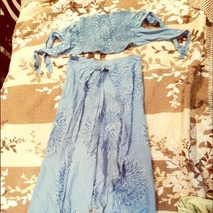 BOHO island beach wear. Goucho and tube top