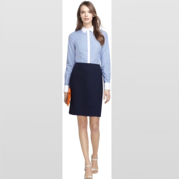 Brooks Brothers Navy Pencil Skirt