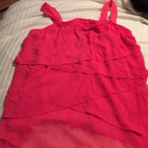 Hot pink layered tank
