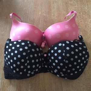 Polka Dot Bra Two Sets 34B