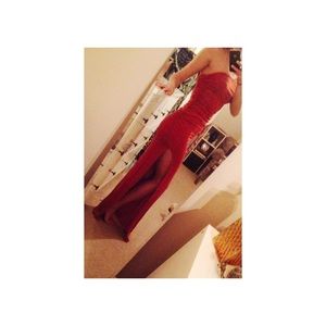 Burnt orange maxi dress