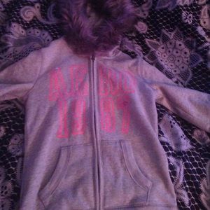 Aeropostale Fur Hood Hoodie