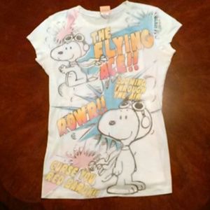 Peanuts Flying Ace Snoopy fitted t-shirt