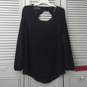 Brand new black shirt with open back
