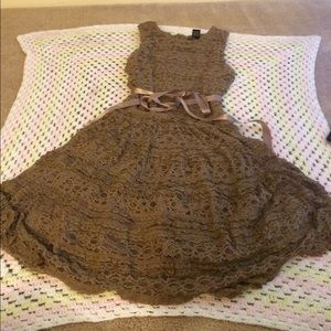 Brown lace modcloth dress
