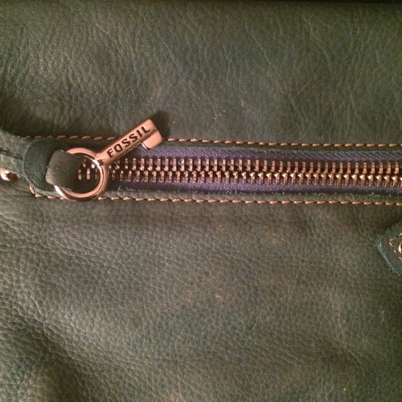 Fossil blue cross-body leather handbag - Picture 2 of 4