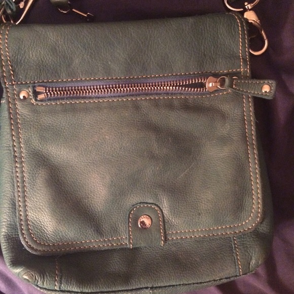 Fossil blue cross-body leather handbag - Picture 3 of 4