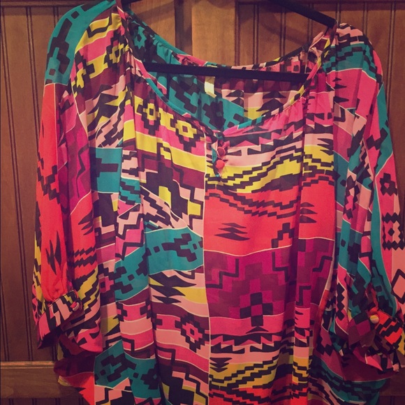 Tribal print blouse!
