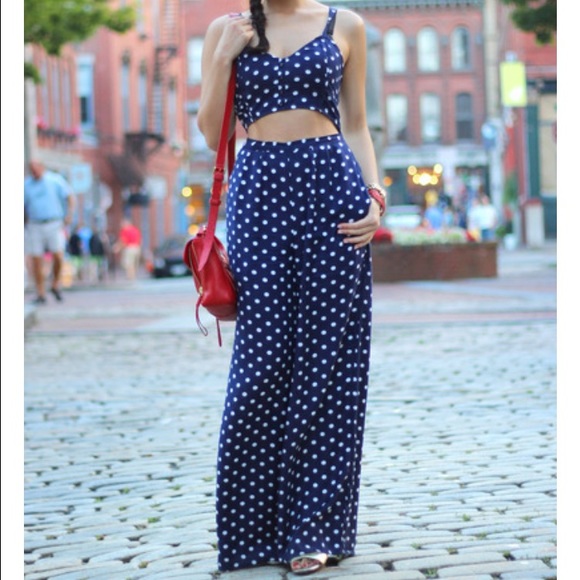 Urban Outfitters Polka Dot Jumpsuit with Cutout