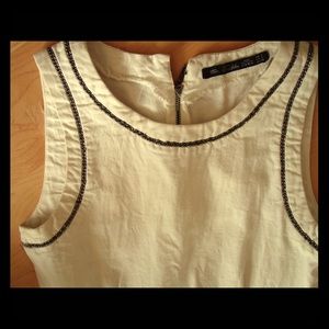 White Zara Dress with Chain Detail