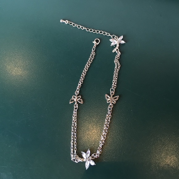 New silver tone anklet