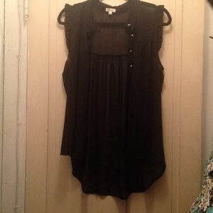 Black chiffon tank