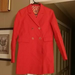 Tory Burch Red Coat!! Lightweight! Brand new!