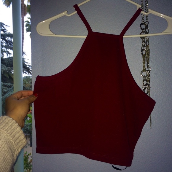 Burgundy Halter Top