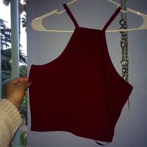 Burgundy Halter Top