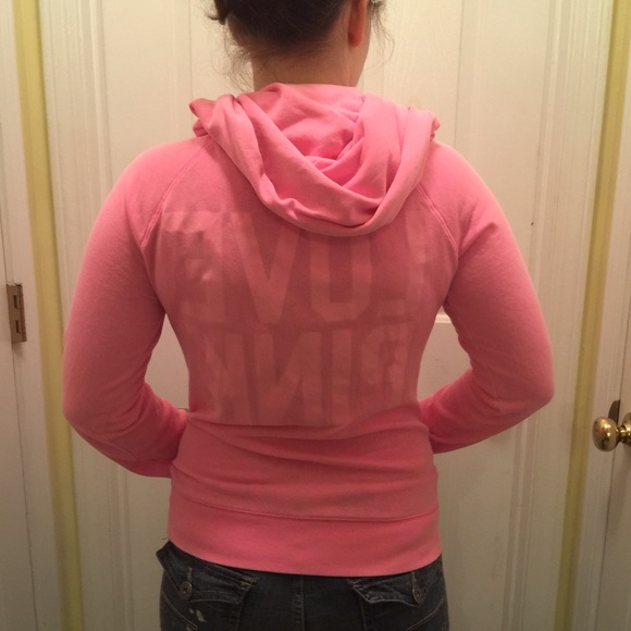 Victoria's Secret Jackets & Blazers - Victoria Secret pink zip hoodie.