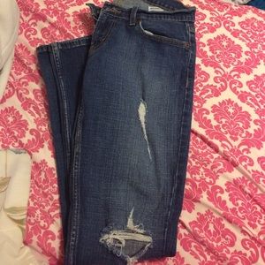Distressed Levi jeans