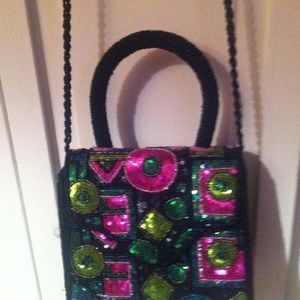 REDUCED! Chicos Hand/Shoulder Bag Sequins & Glitzy