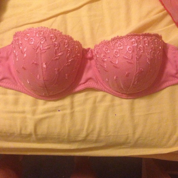 36C lace pink bra