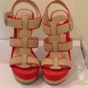 ✨Aldo Platform Sandals Coral/Nude