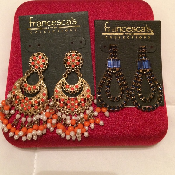 New Francesca's Collections Earrings 2 Pairs 1 pri - Picture 1 of 3