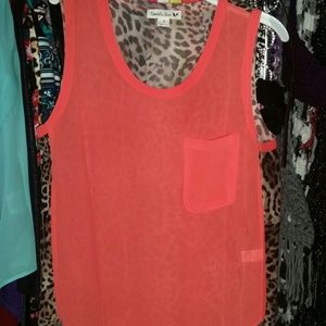 Orange cheetah top