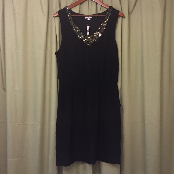 NWT Gap Black Dress with Sequins and Pockets