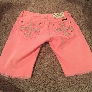 Pink Bermuda Miss Me Shorts