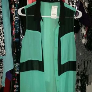 Long mint top