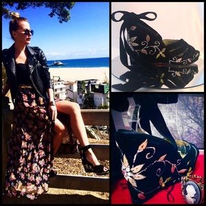 🚫SOLD🚫CHRISTIAN LOUBOUTIN BOHO VELVET WEDGES