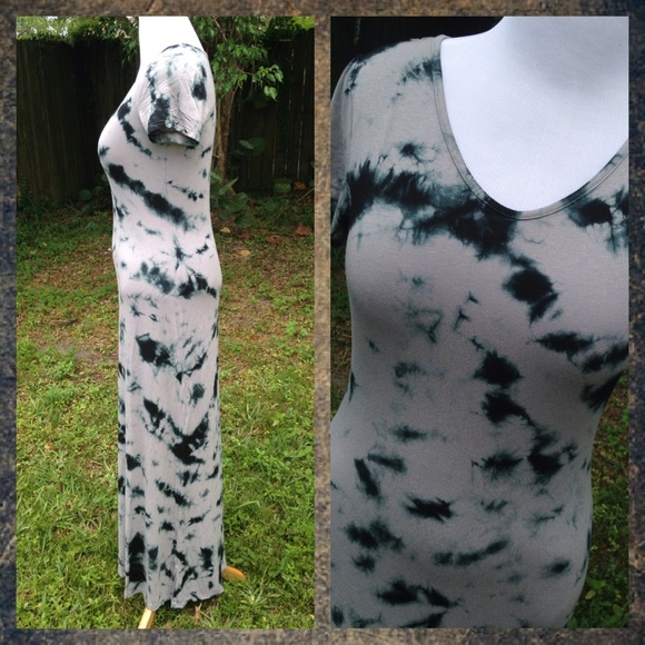 1 Small Left✔️Grey/Black Tye-Dye Maxi Dress - Picture 4 of 4