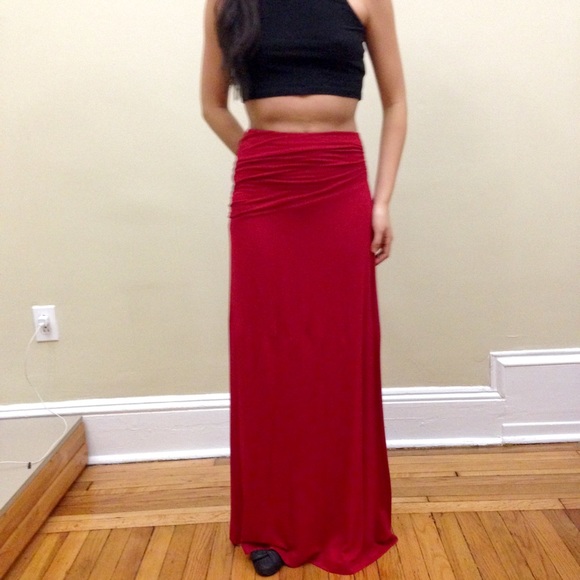 Red Maxi Skirt