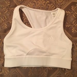 Adidas White Sports Bra