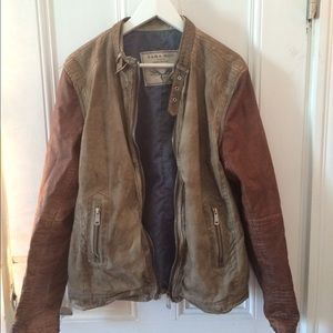 Distressed two-tone Zara jacket