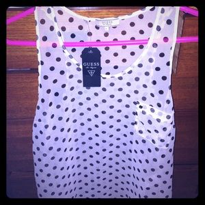 Guess polka dot sheer top