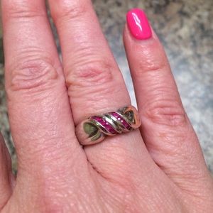 Sterling silver and ruby ring