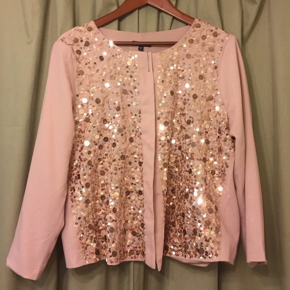 NWT Gap Pink Sequins Jacket/Blazer szXL