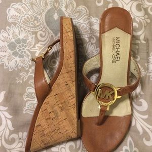 Michael Kors wedge sandals great condition.