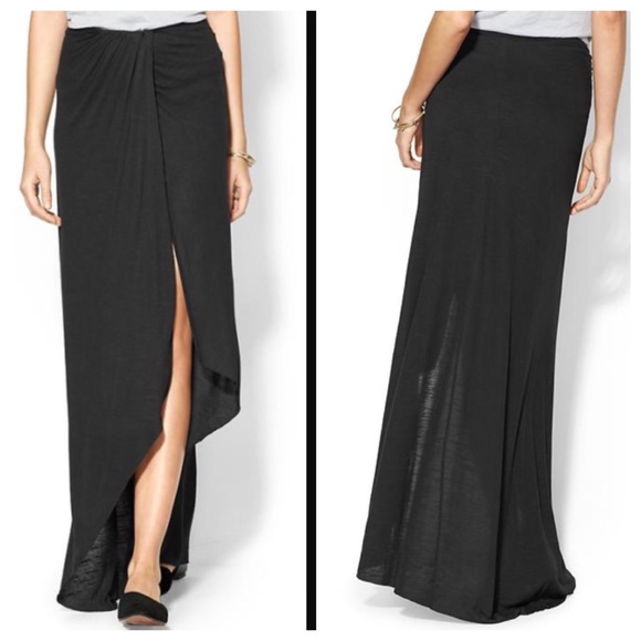NWT Free People Slubby Column Black Skirt szL