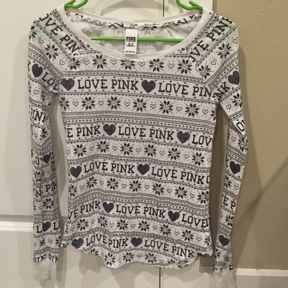 PINK long sleeve pattern thermal